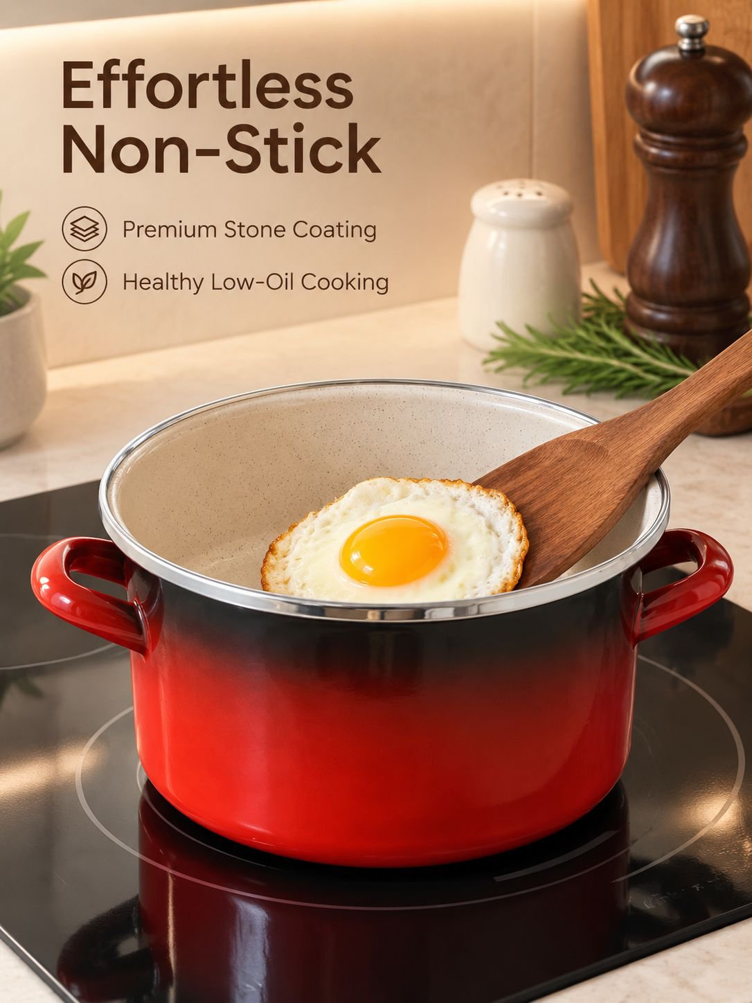 Set of soup pots and frying pans