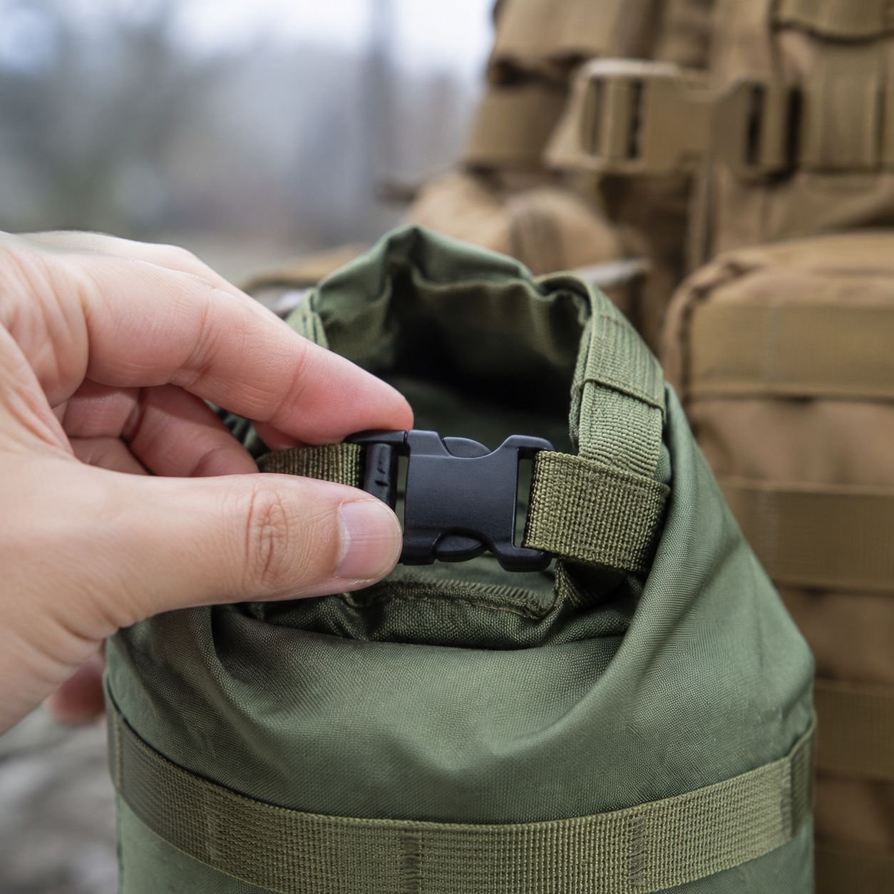 roll-top camping pot storage bag