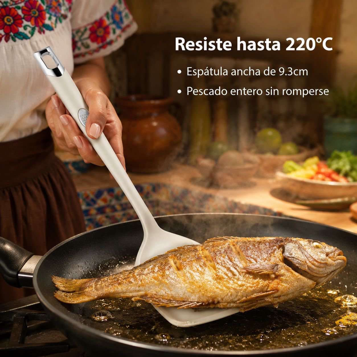 Cucharas y cucharón resistentes a altas temperaturas