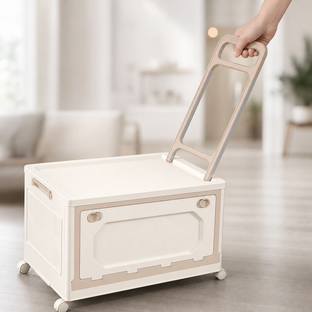 Classroom book storage solution with wheels
