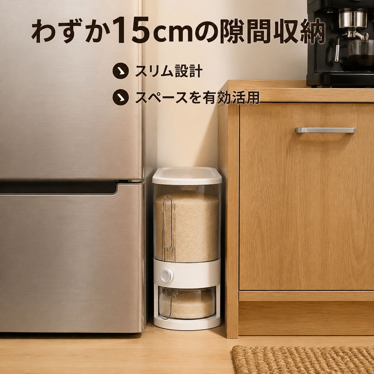 新作家庭用プラスチック米びつ