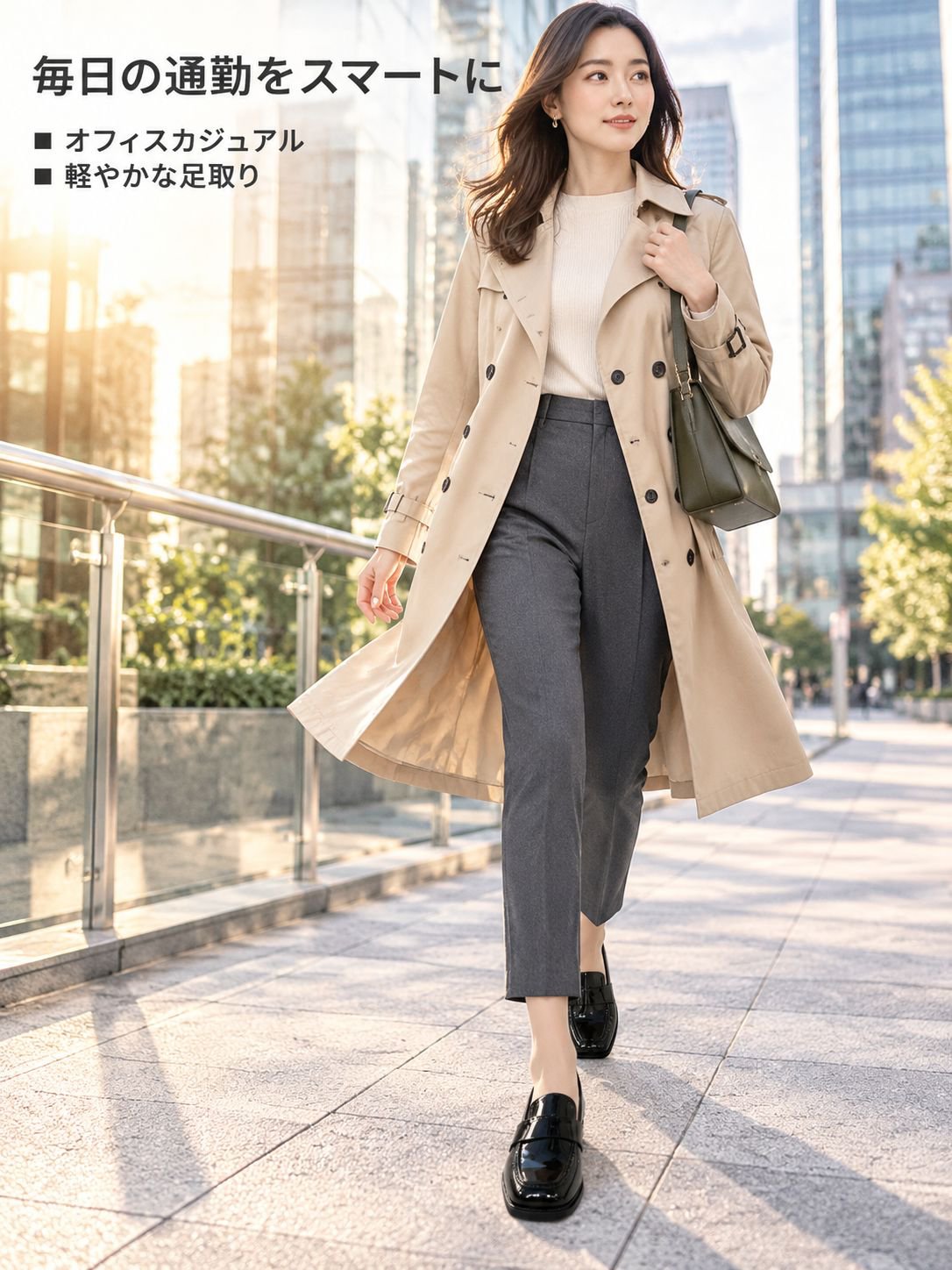 春秋向け 太ヒール・厚底・滑り止め付き 英国風ローファー