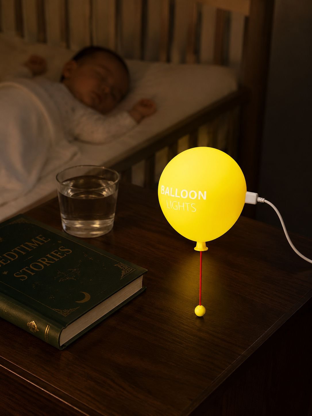 JMY Silicone Balloon Night Light, Breastfeeding Lamp, Bedside Lamp, Wall-mountable or Handheld, Thre