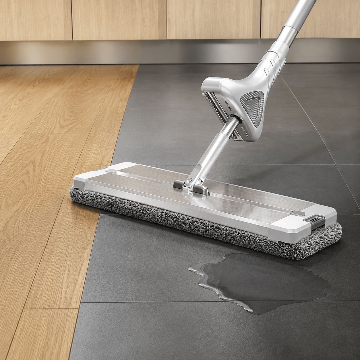 Haushalts-Aluminium-Flachmopp speziell für Holzböden