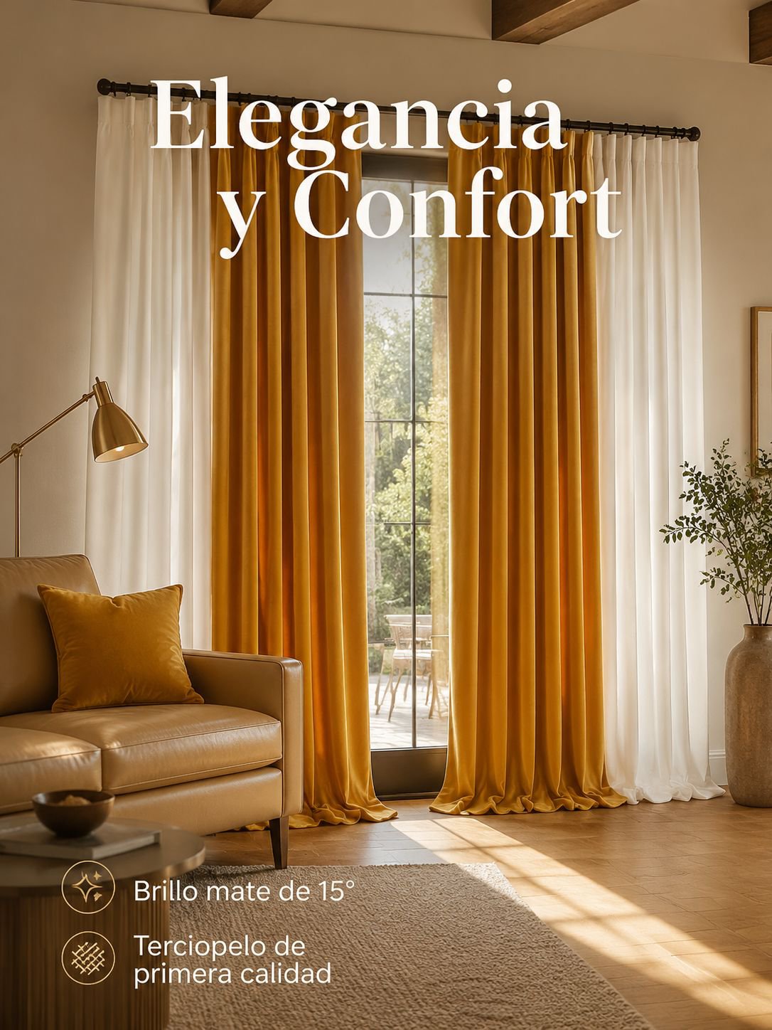 Cortina de terciopelo de estilo lujo ligero