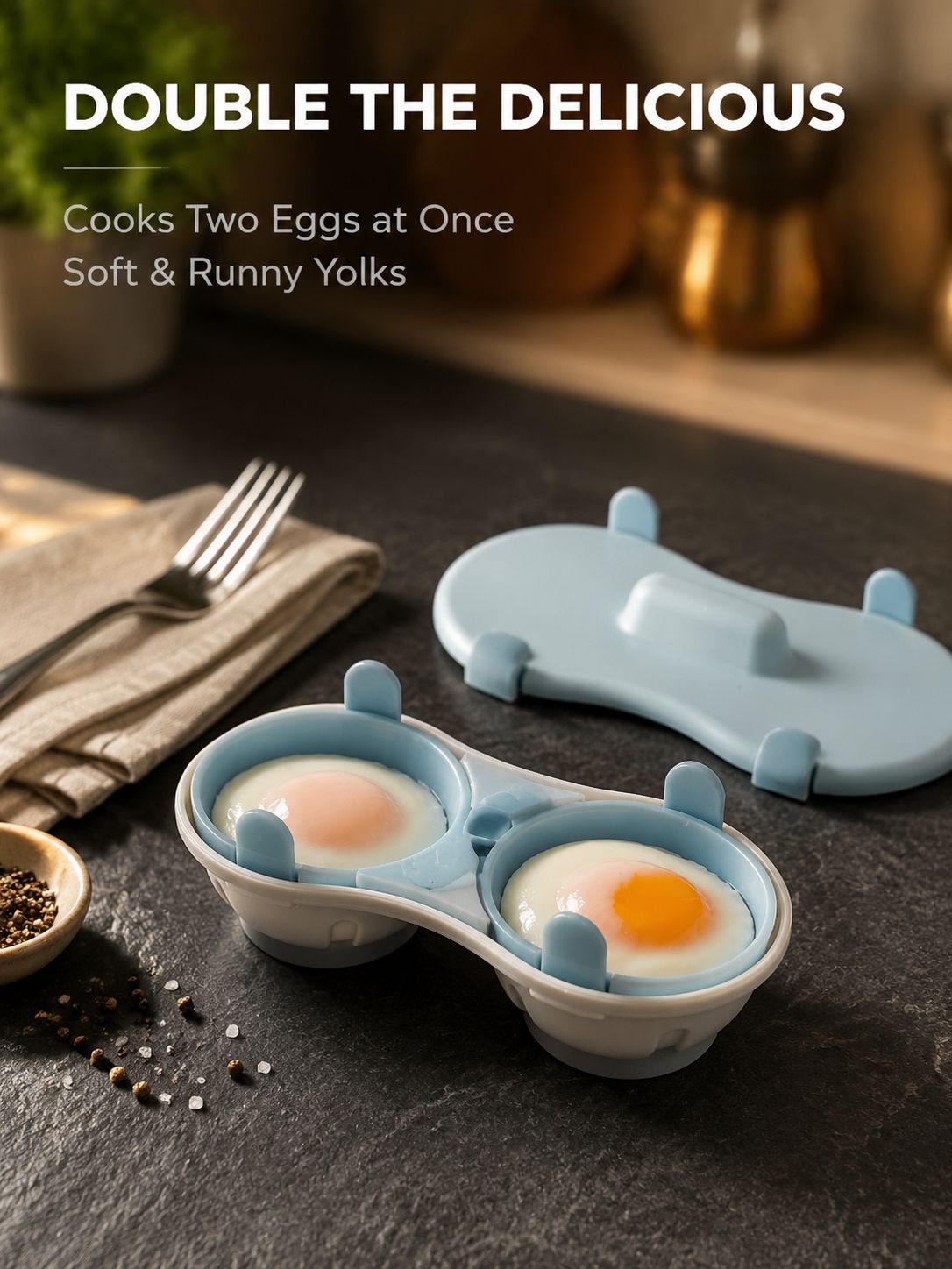 Microwave Egg Cooker, Steamed Egg Box, Creative Kitchen Gadgets, Egg Cooker, Boiled Eggs, Low-Fat Fi