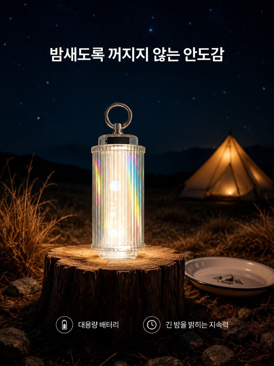 야외 캠핑 조명 무드 텐트등