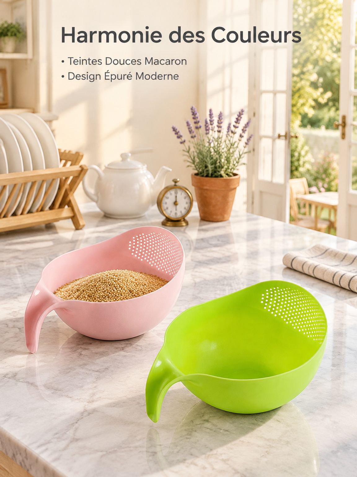 Panier égouttoir multifonction pour riz