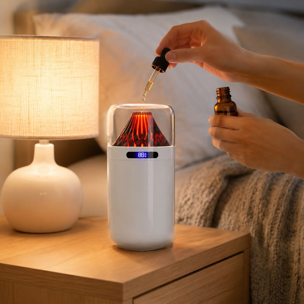 Humidificador de aromaterapia para dormitorio y oficina, silencioso para escritorio