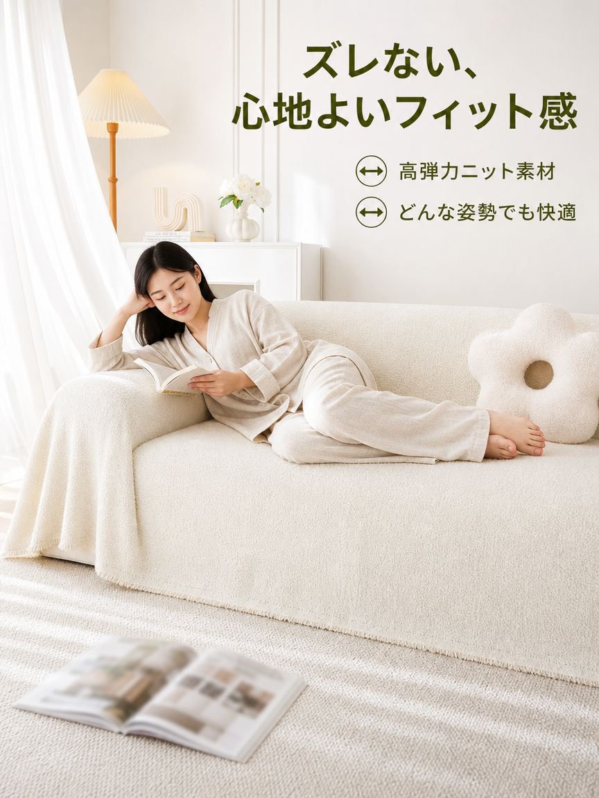 伸縮性ソファーカバー