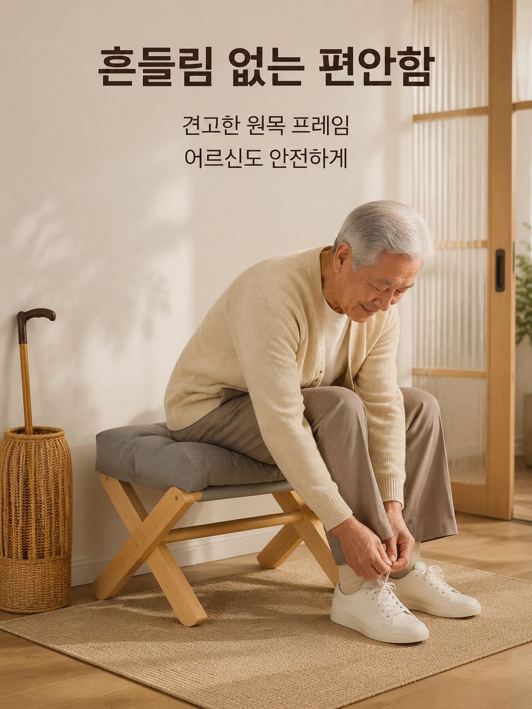 현관용 가정용 신발 교체 스툴