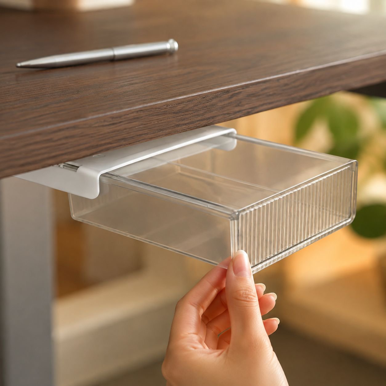 Organizer box with pen slot for home office