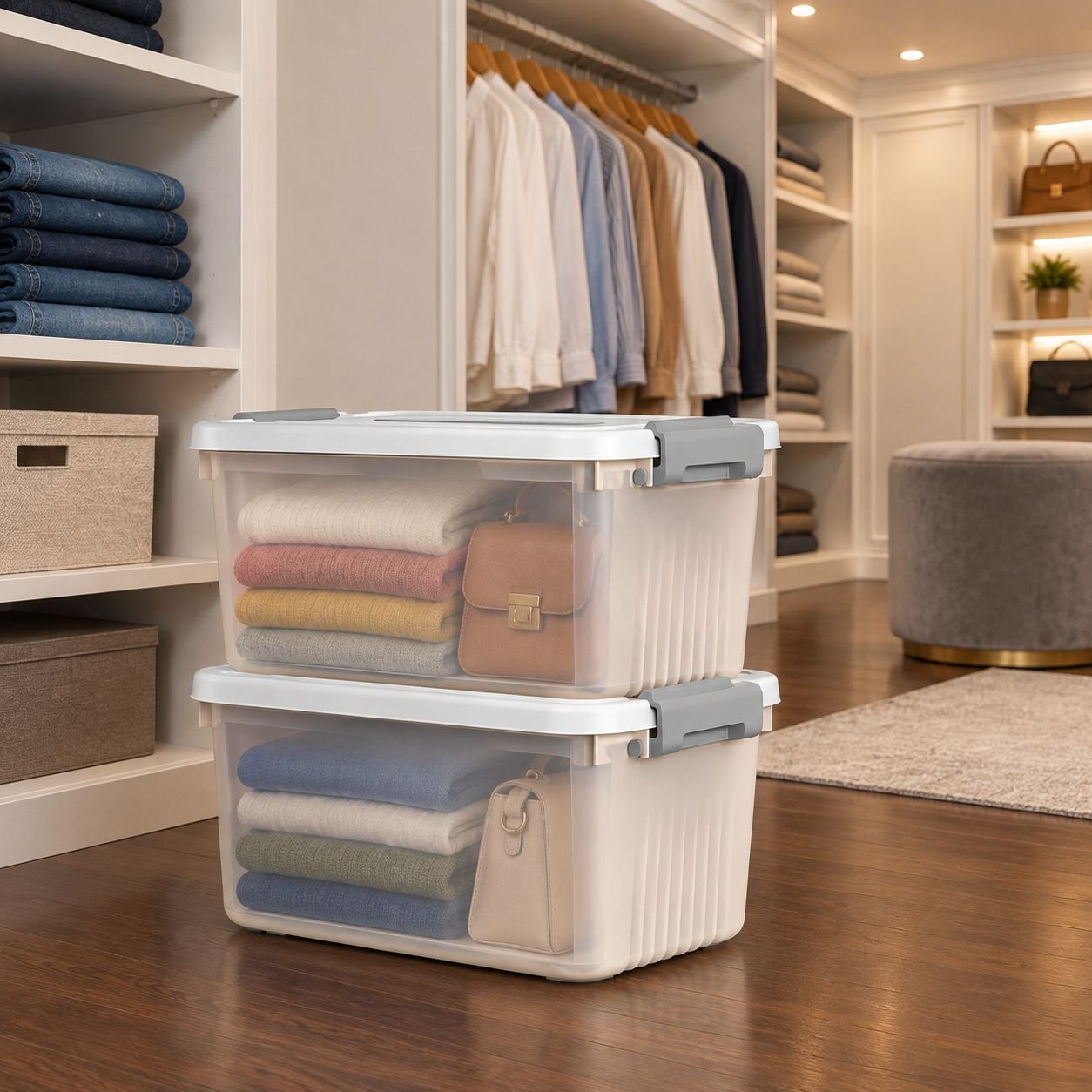 Multi-functional Wheeled Storage Box with Lid