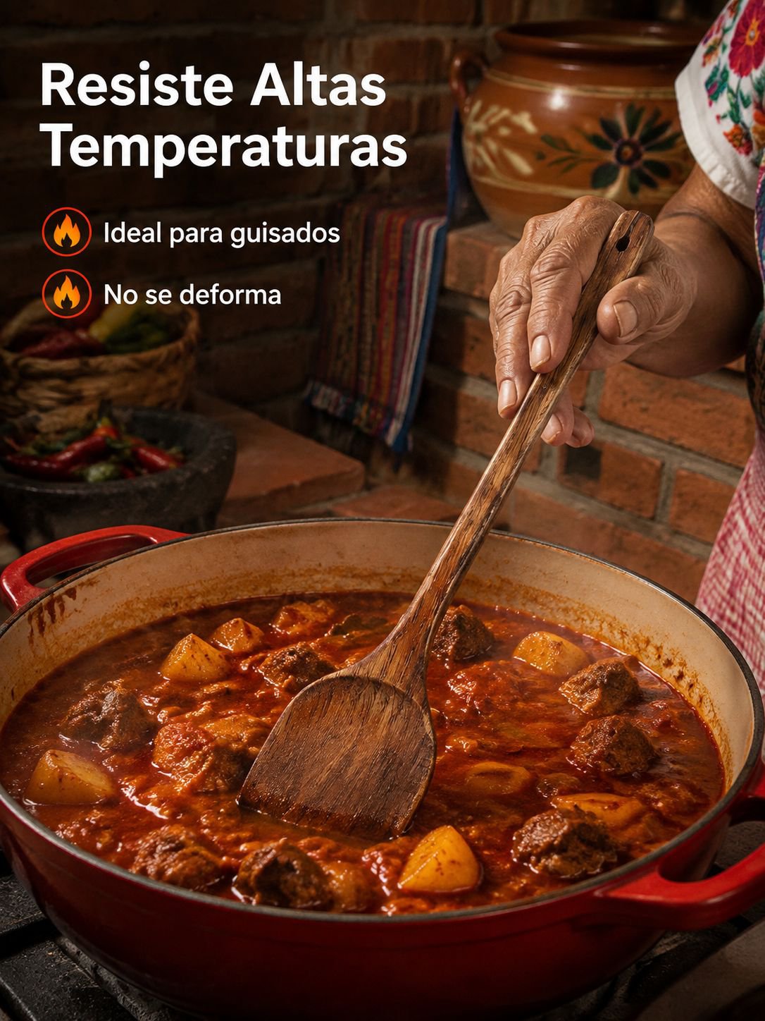 Utensilio de madera para cocina saludable
