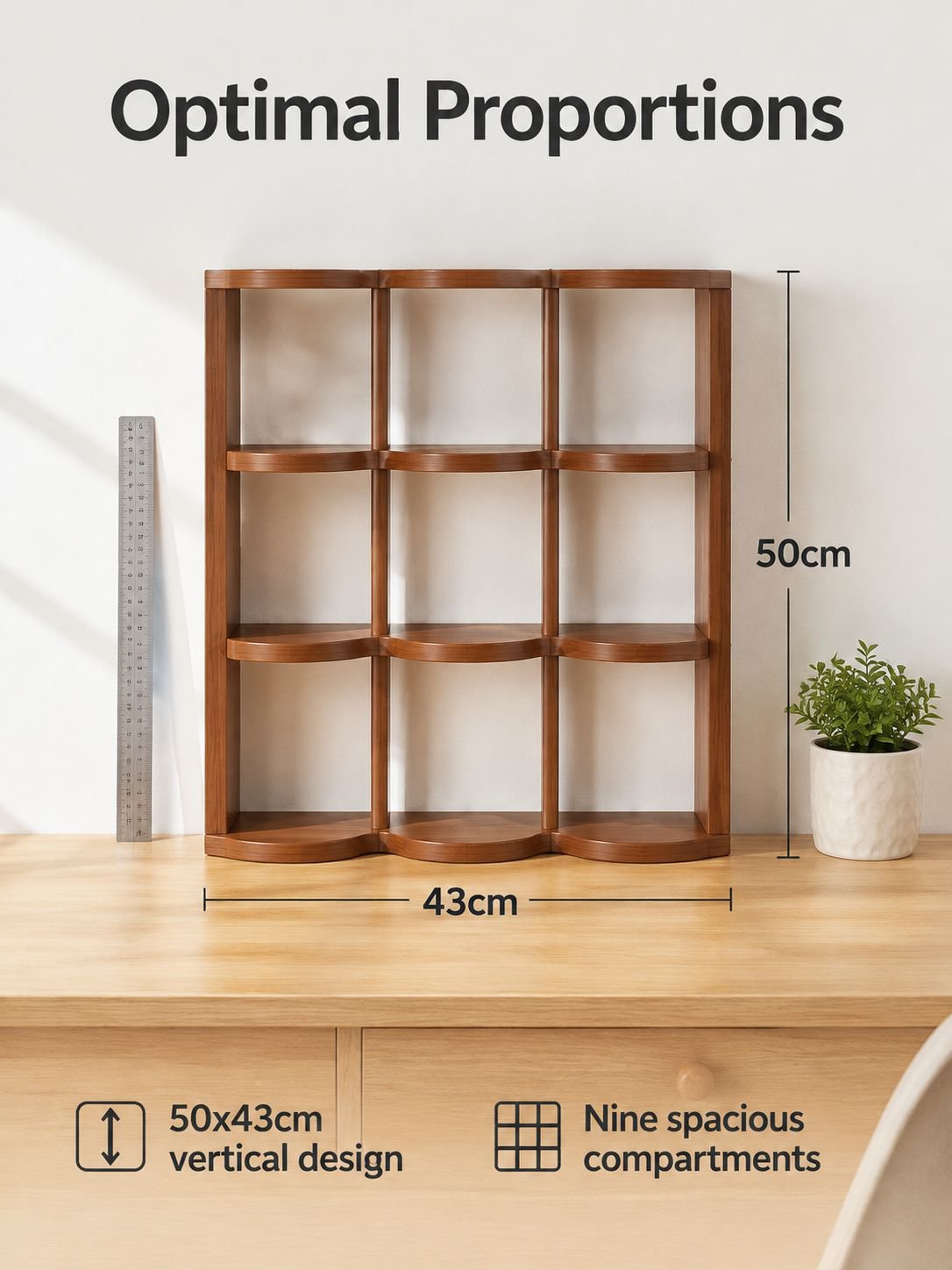 9-grid desktop cup holder organizer on an office desk