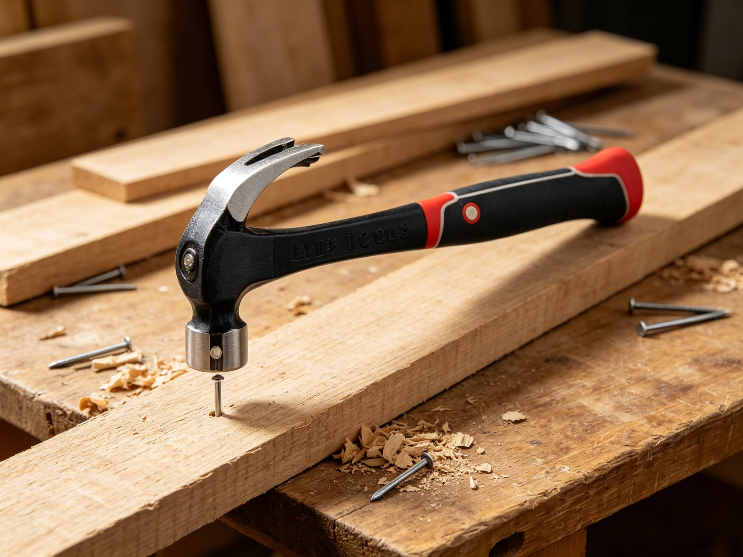 Marteau arrache-clou rotatif en acier carbone monobloc