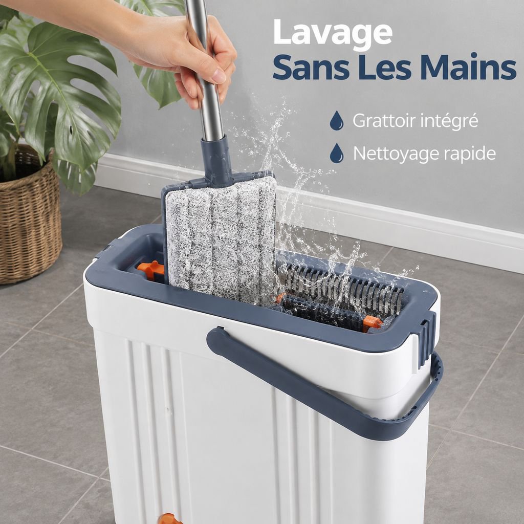 Serpillière grattoir pour les espaces étroits
