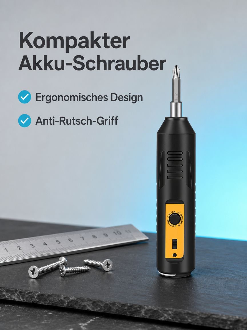 Mini Akku-Elektroschrauber und Bohrerset, multifunktional