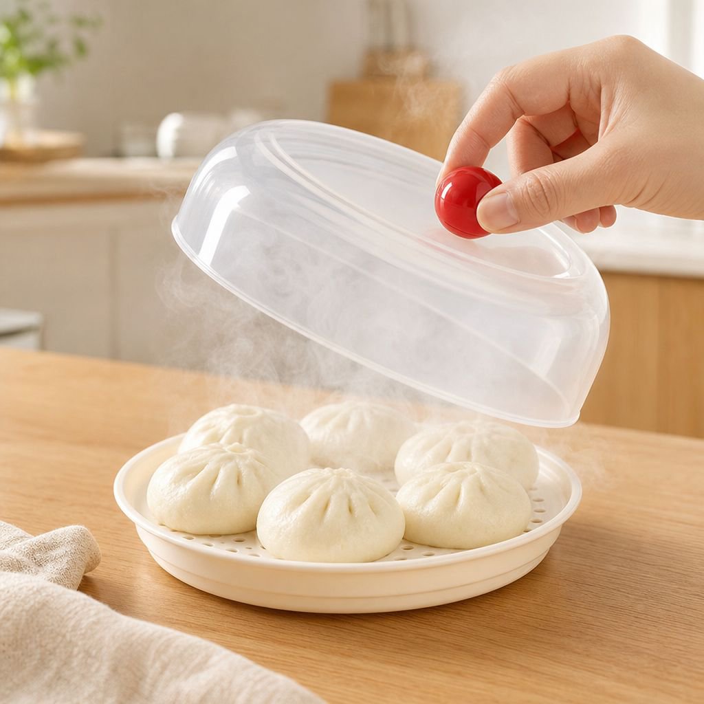 Thickening Microwave Steamer Steamer Dopamine with a lid Transparent and visible Simple operation St