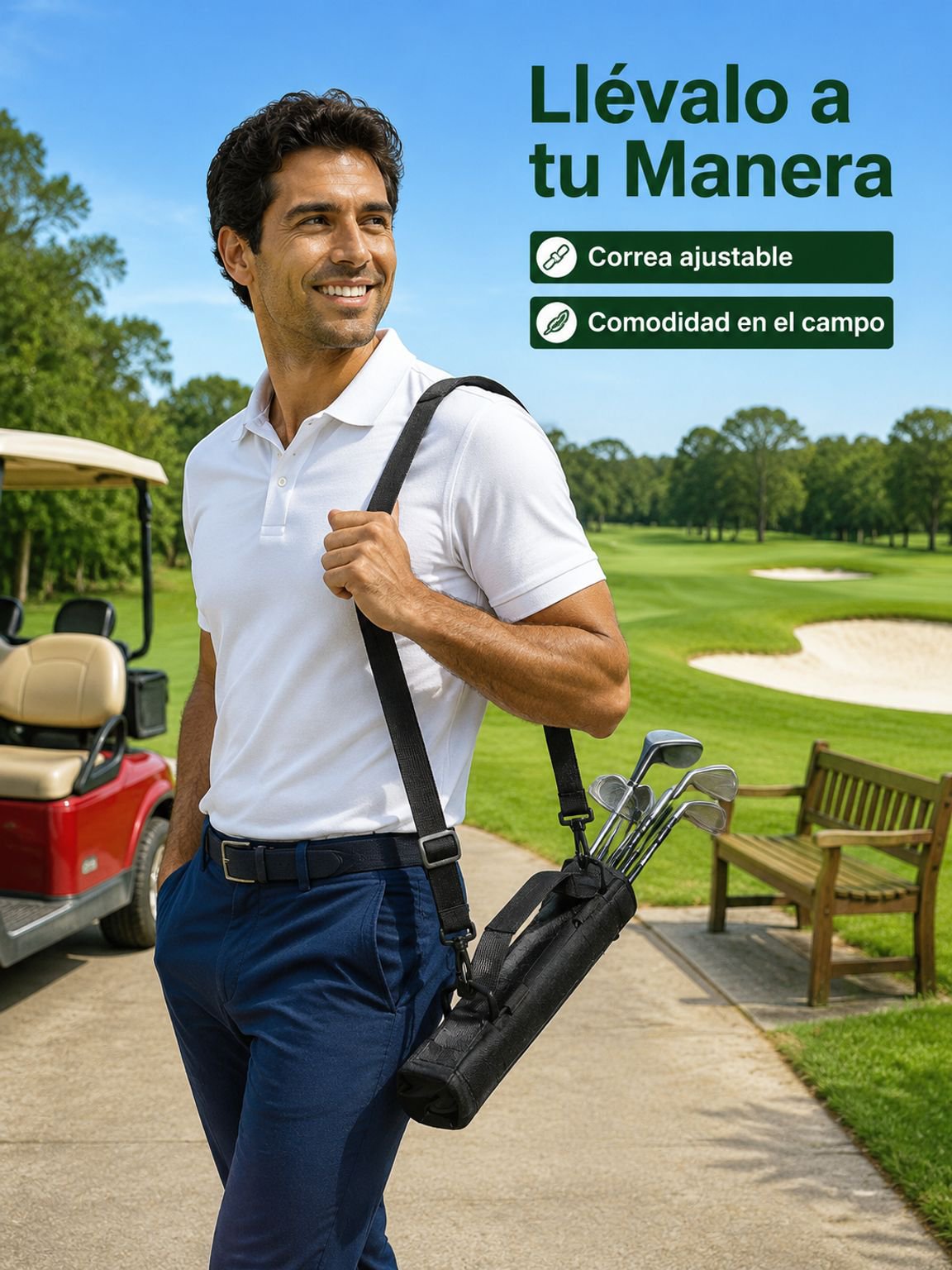 Bolsa de mano para palos de golf