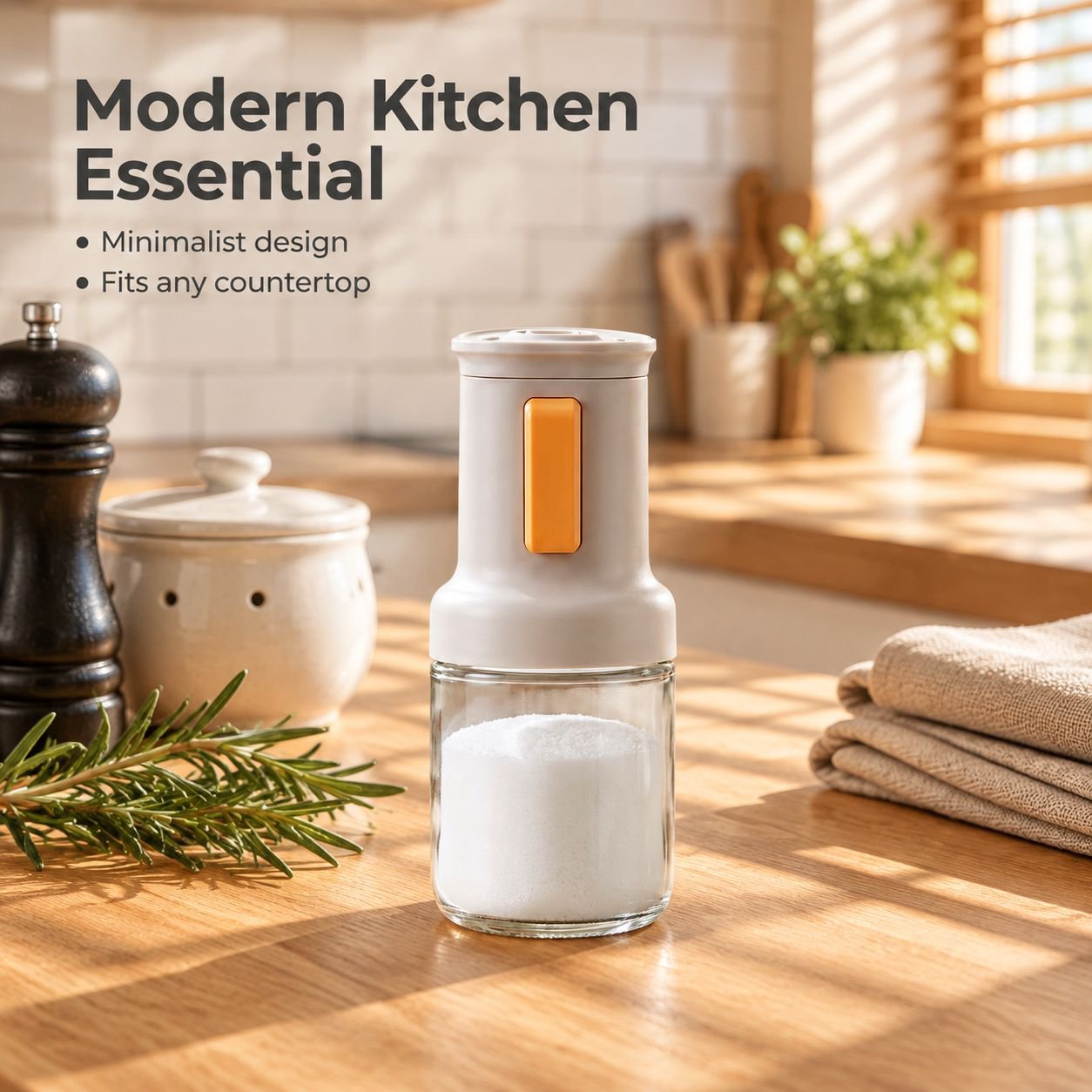 Quantitative Press-Type Salt Shaker Moisture-Proof Kitchen Seasoning Dispenser Bottle