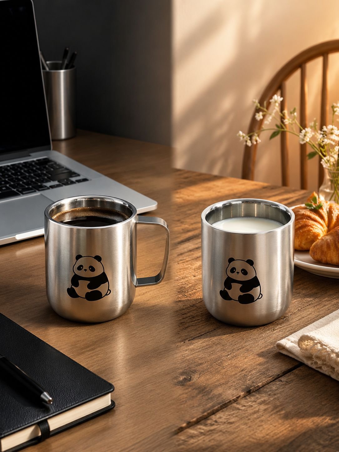 Taza de café a prueba de caídas, acero inoxidable de alta calidad