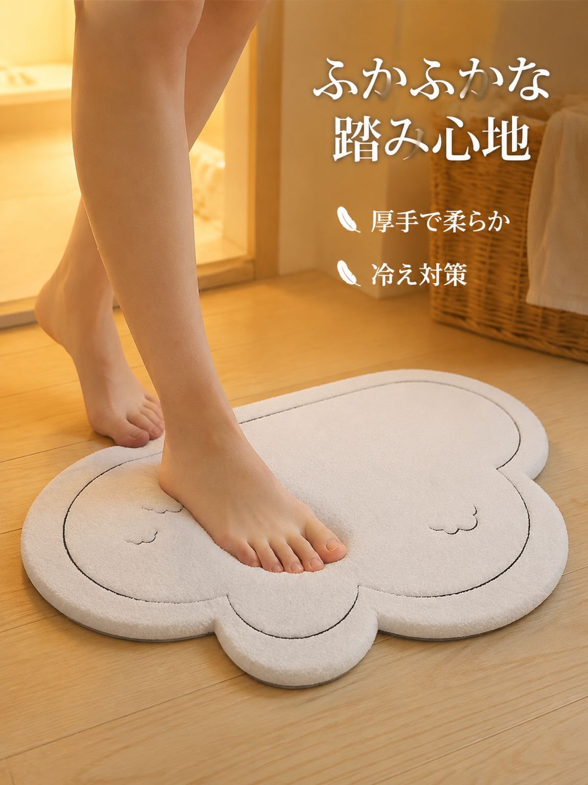 滑り止め吸水トイレバスマット