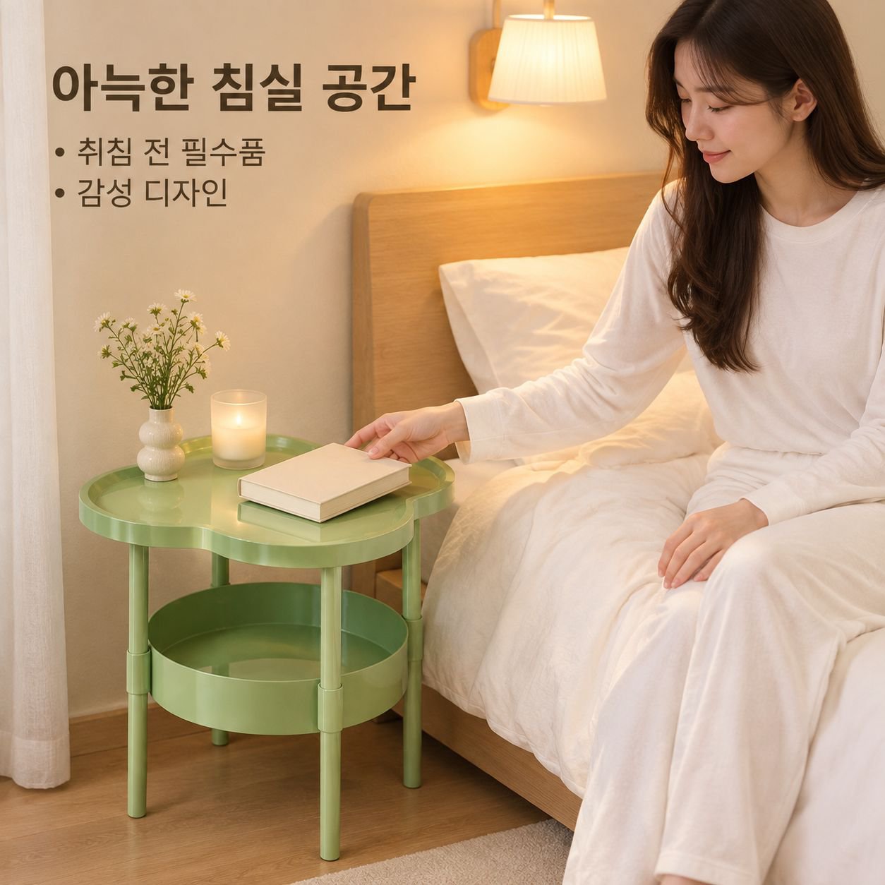 모던 미니멀 스타일 침실 사이드 테이블
