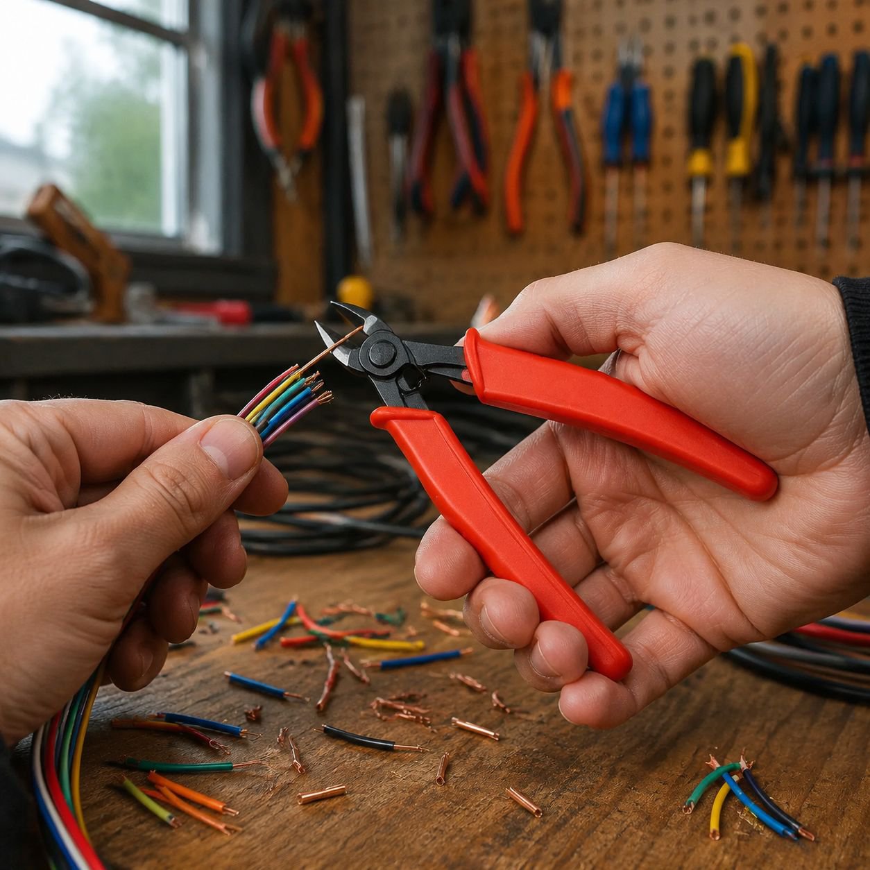 YTH 109 DIY Diagonal Flush Cutter Pliers, Side Cutting Cable Wire Cutters