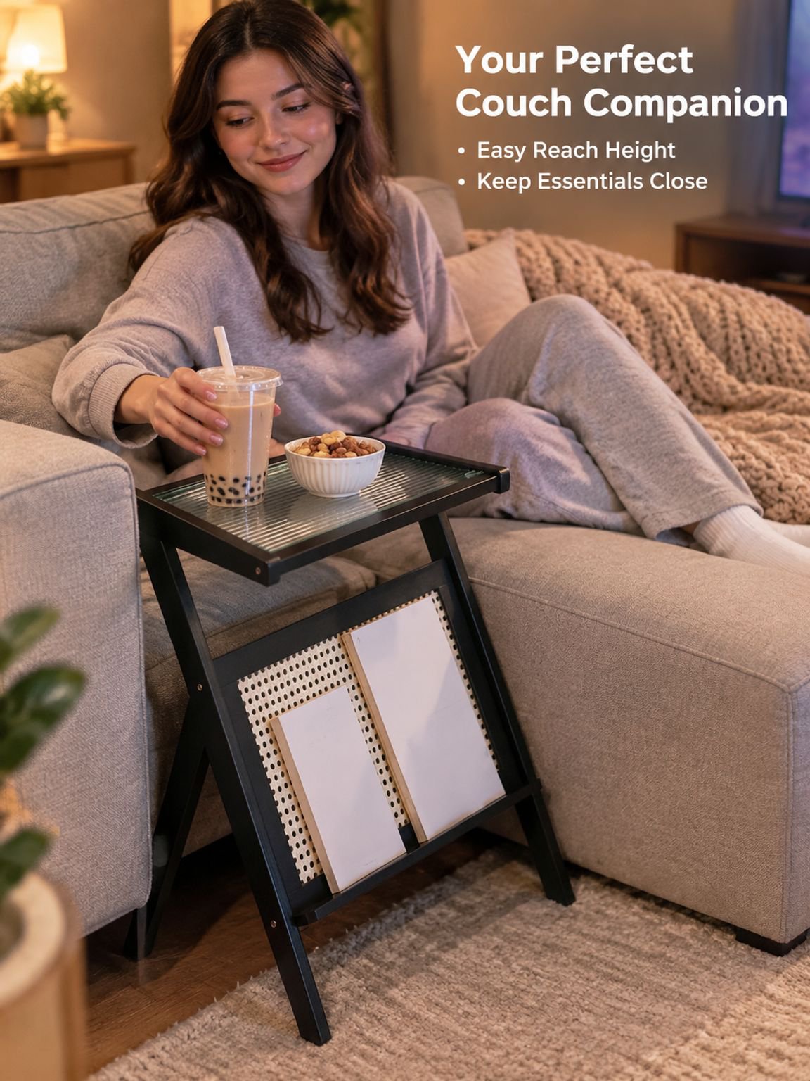 Small Glass Tea Table for Compact Spaces