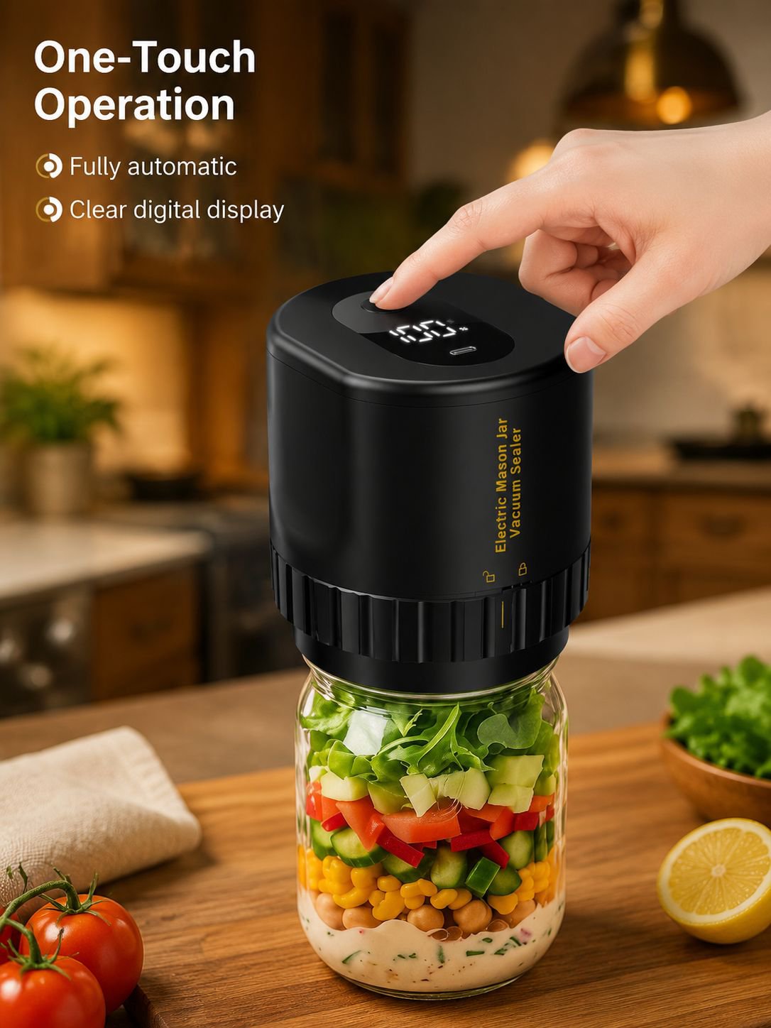 New Mason jar sealing machine, fully automatic small household food preservation machine, vacuum sea