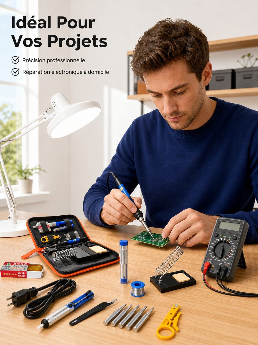 Ensemble d’outils de fer à souder à température stable pour usage domestique
