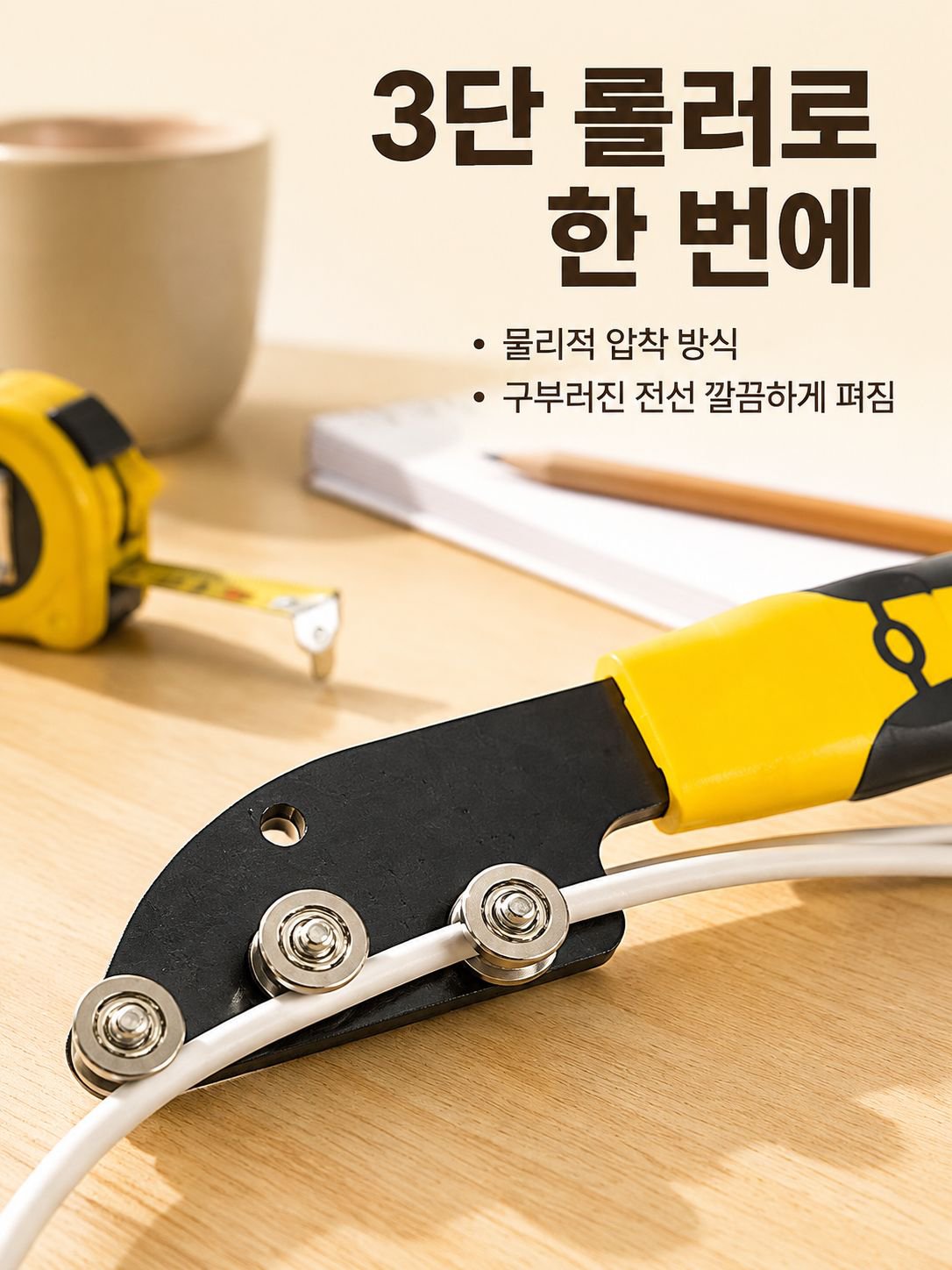 전선 스트레이트너 미끄럼 방지 힘 절약 회전이 부드러운