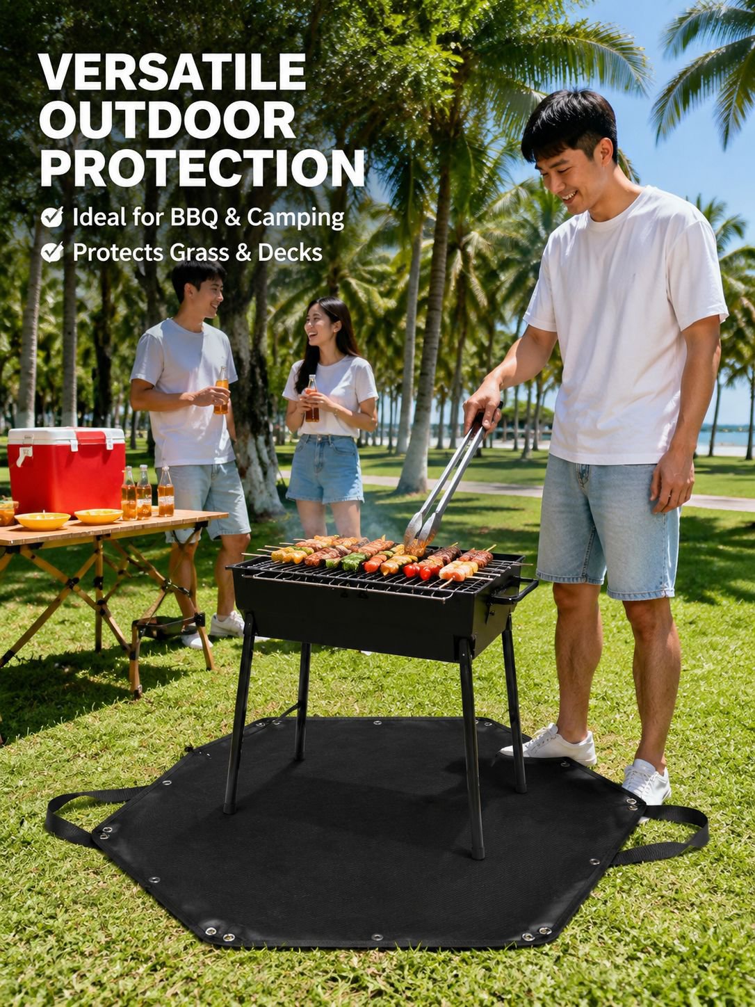 Outdoor camping fireproof mat