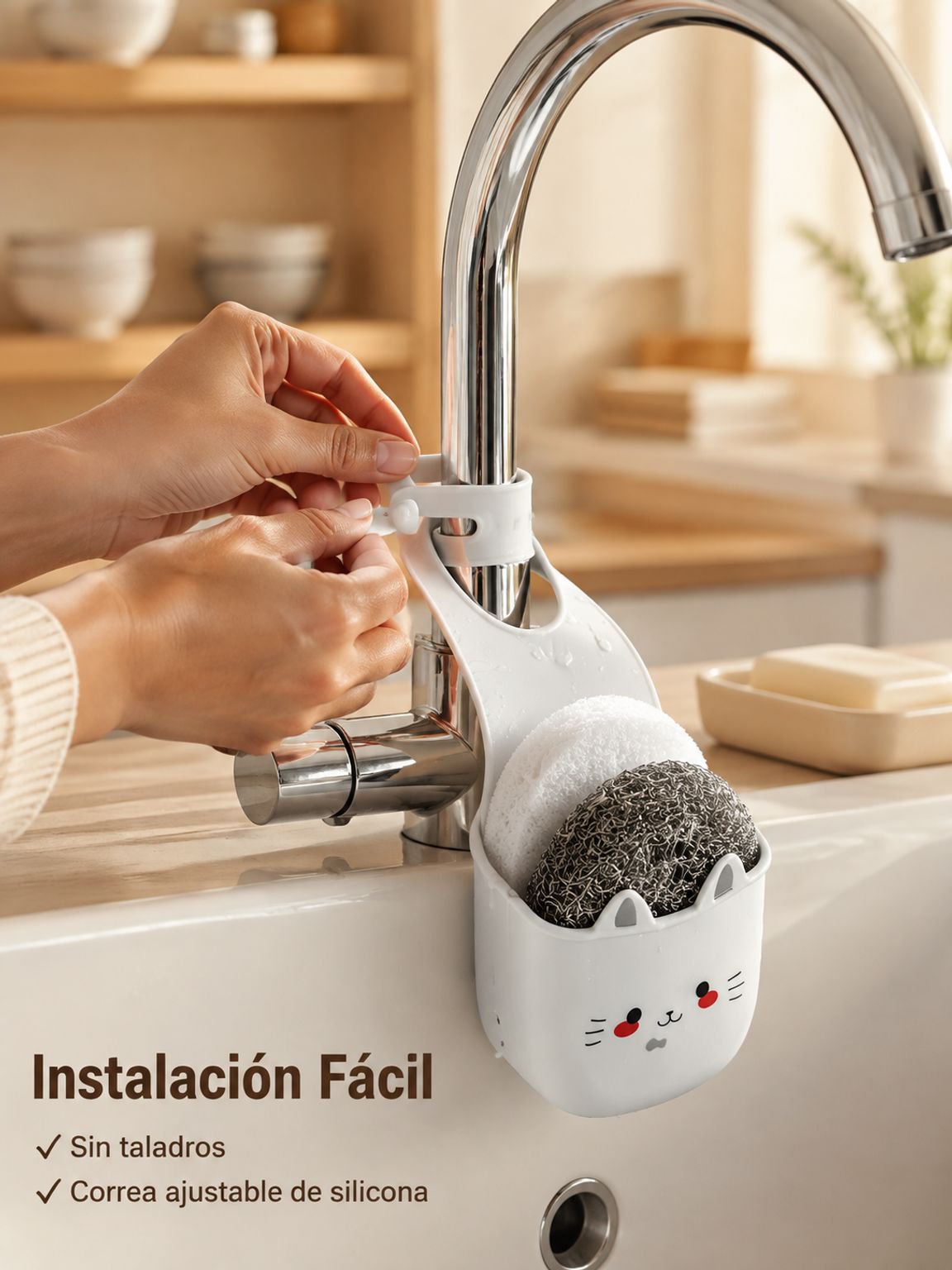 Organizador doble para fregadero