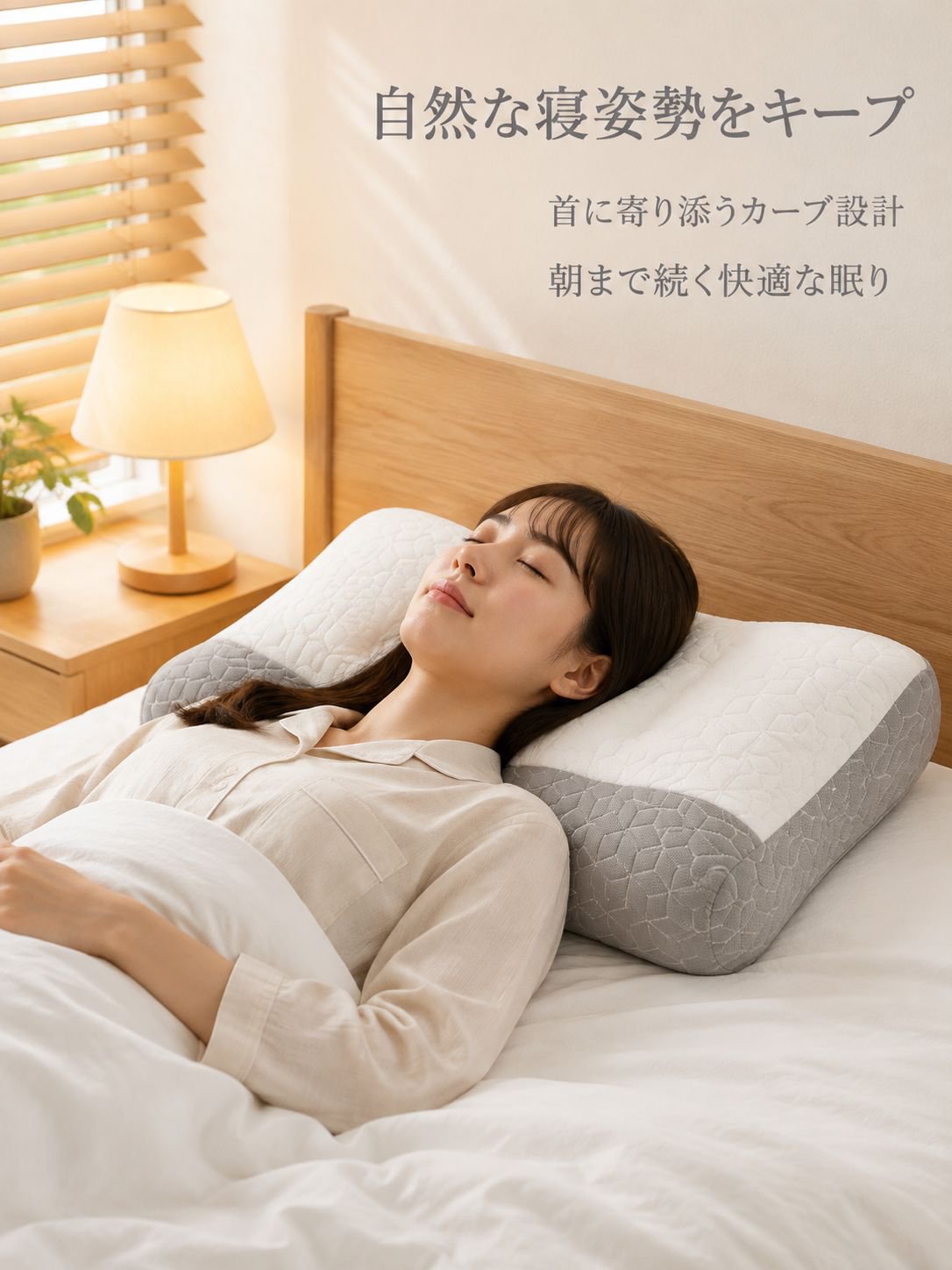 【頚椎をサポートするデザイン】ラテックス頚椎ケア枕