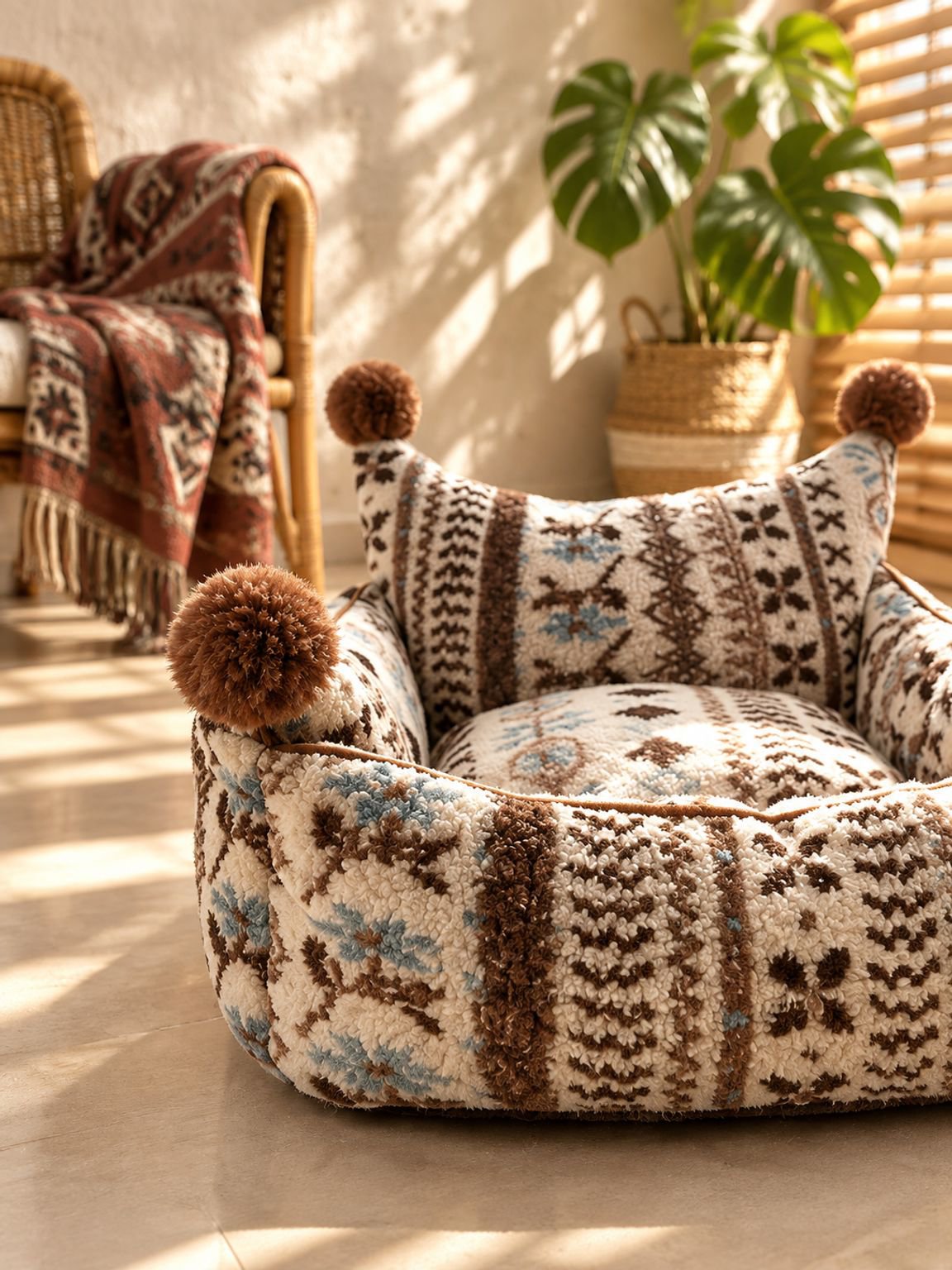 Cama para perros y gatos ideal para otoño e invierno