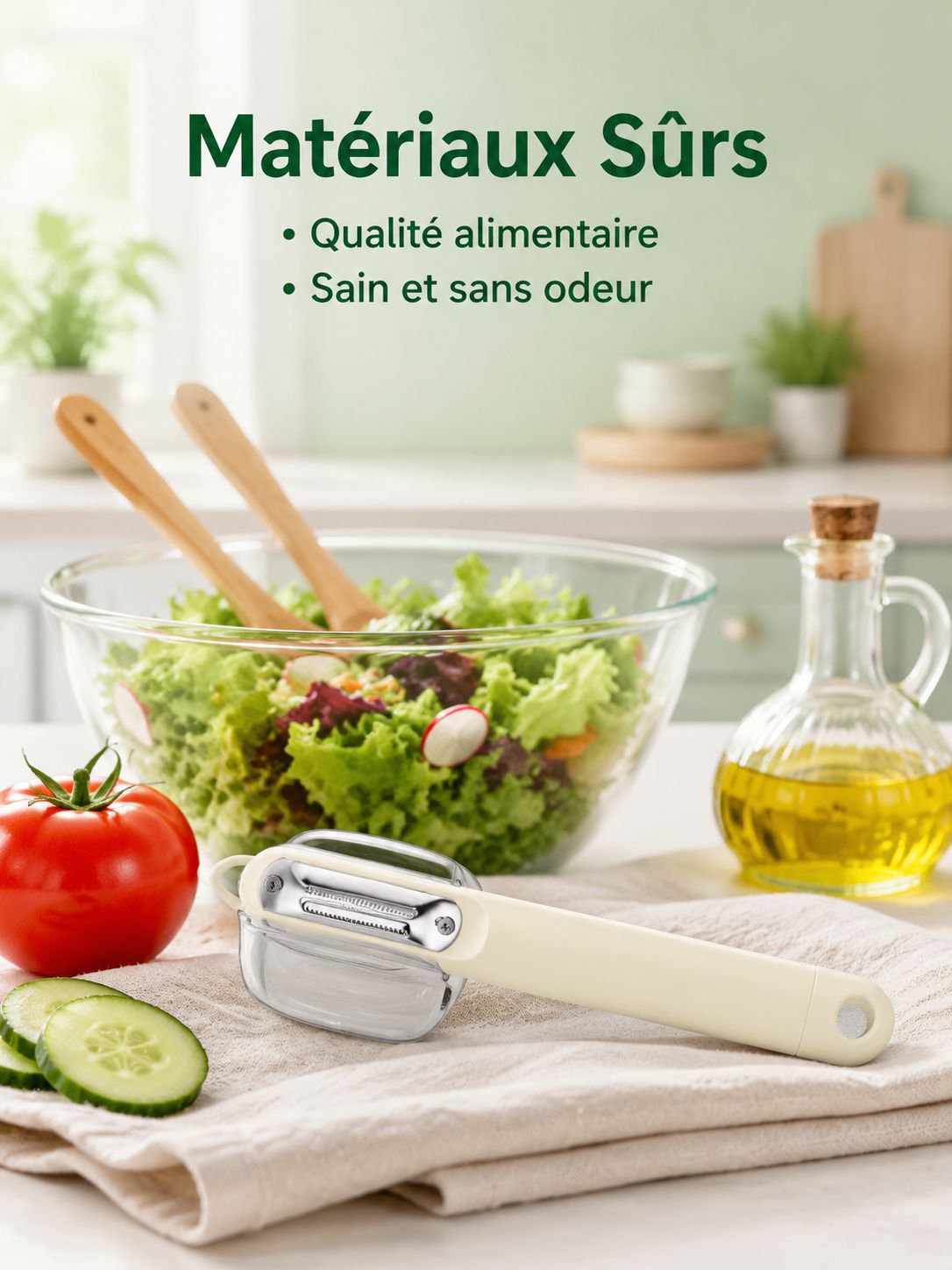Éplucheur multifonction anti-éclaboussures de qualité alimentaire avec boîte de rangement