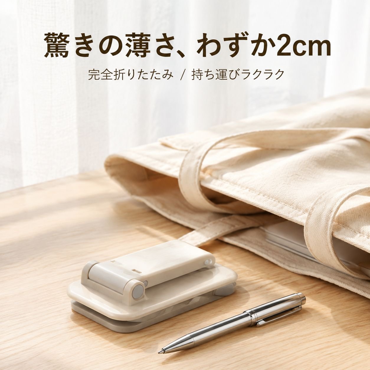 多機能折りたたみ式携帯・タブレットスタンド