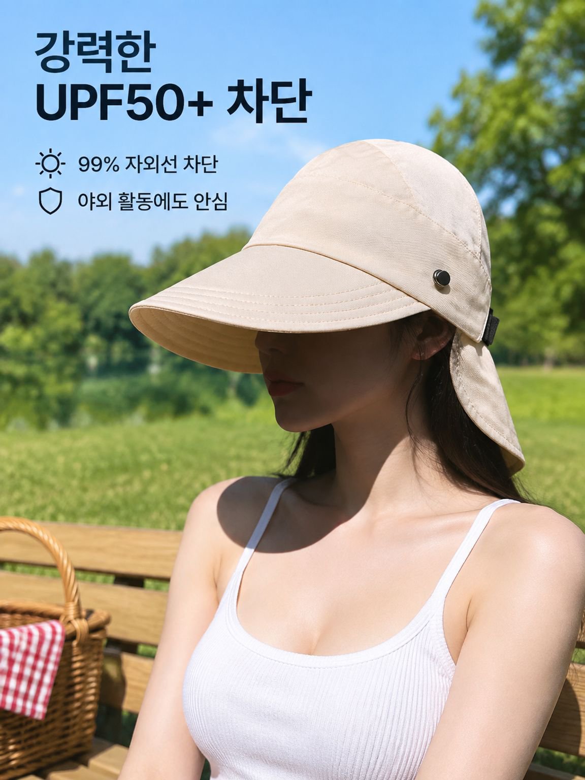 다기능 자외선 차단 썬캡 