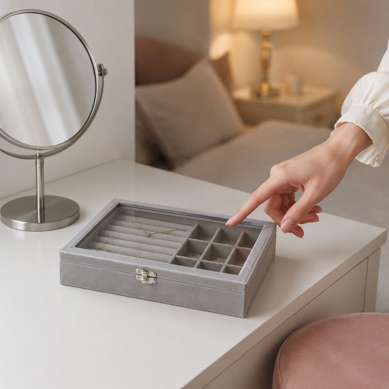 Portable Multifunctional Jewelry Storage Box