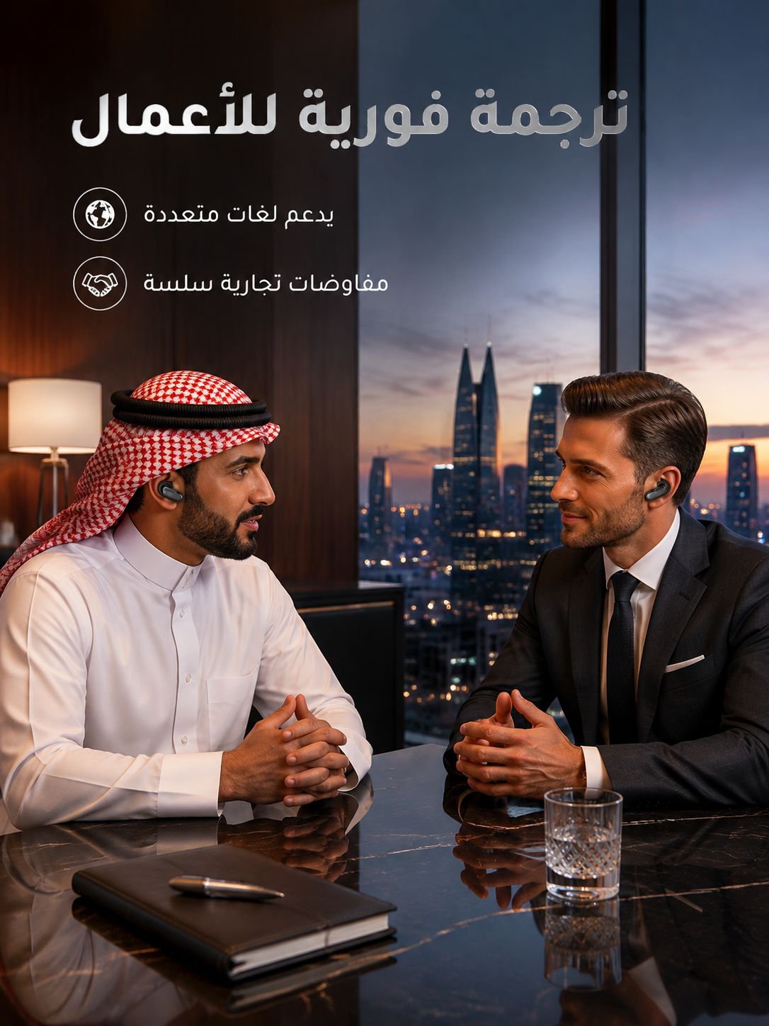 استخدام سماعات الترجمة الذكية في الاجتماعات الدولية