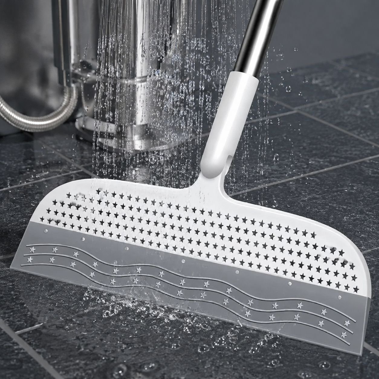 Standing broom and dustpan for convenient use