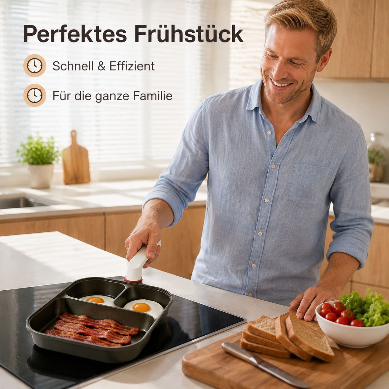 Dreiloch-Bratpfanne für den Hausgebrauch