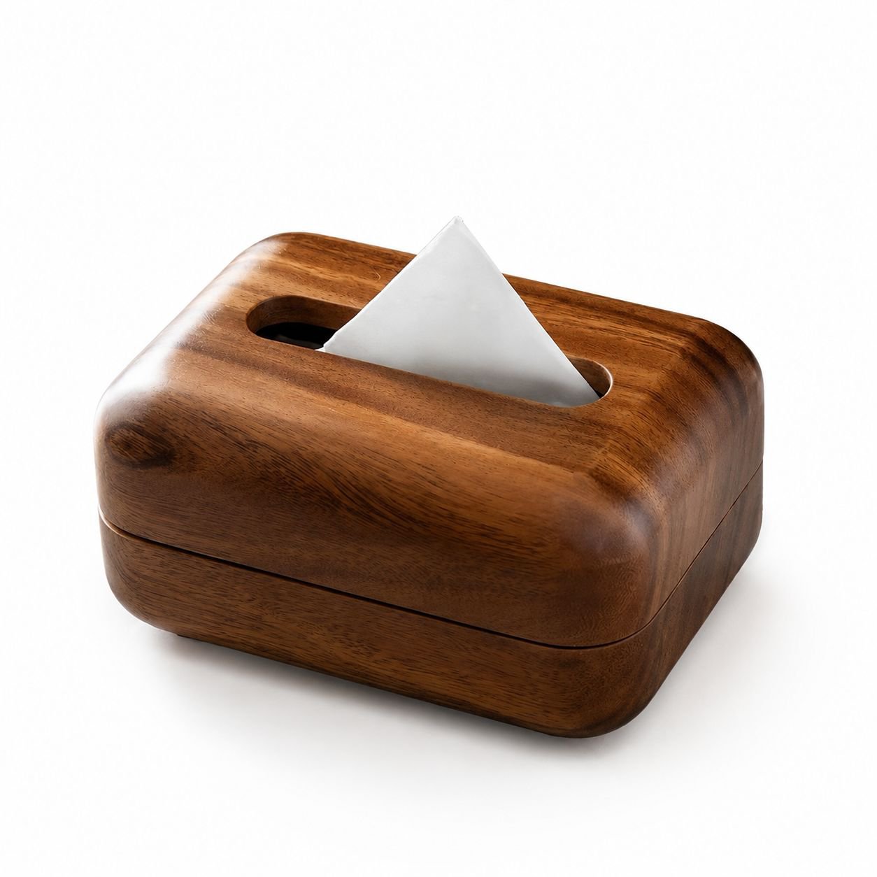New Chinese Style Wooden Tissue Storage Box for Office Desk and Coffee Table