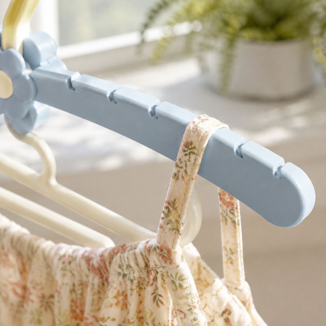 No-slip surface detail on baby hanger for secure grip