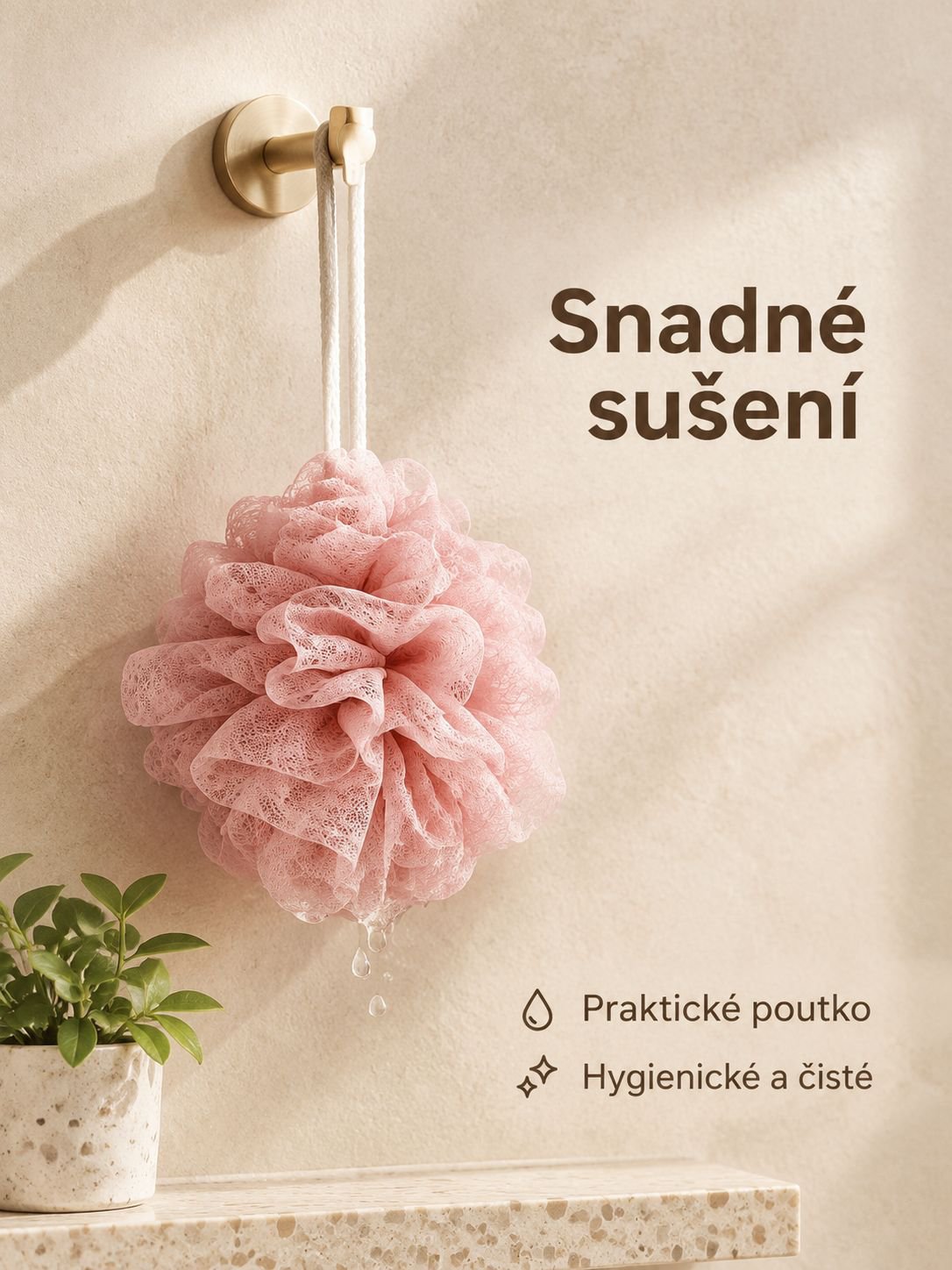 Pěnová síťka na koupání s provázkem
