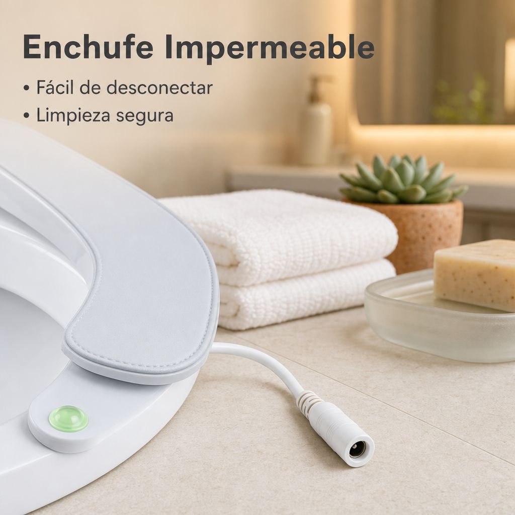 Funda de inodoro de alta gama para otoño e invierno, impermeable y calefactable para el hogar