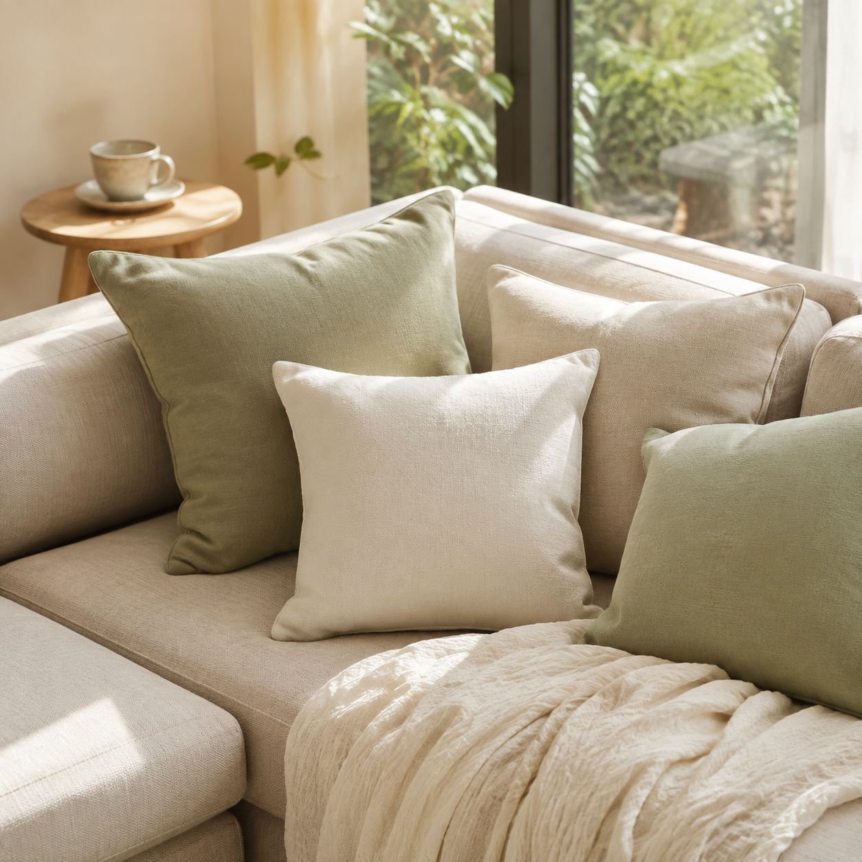 Square throw pillow