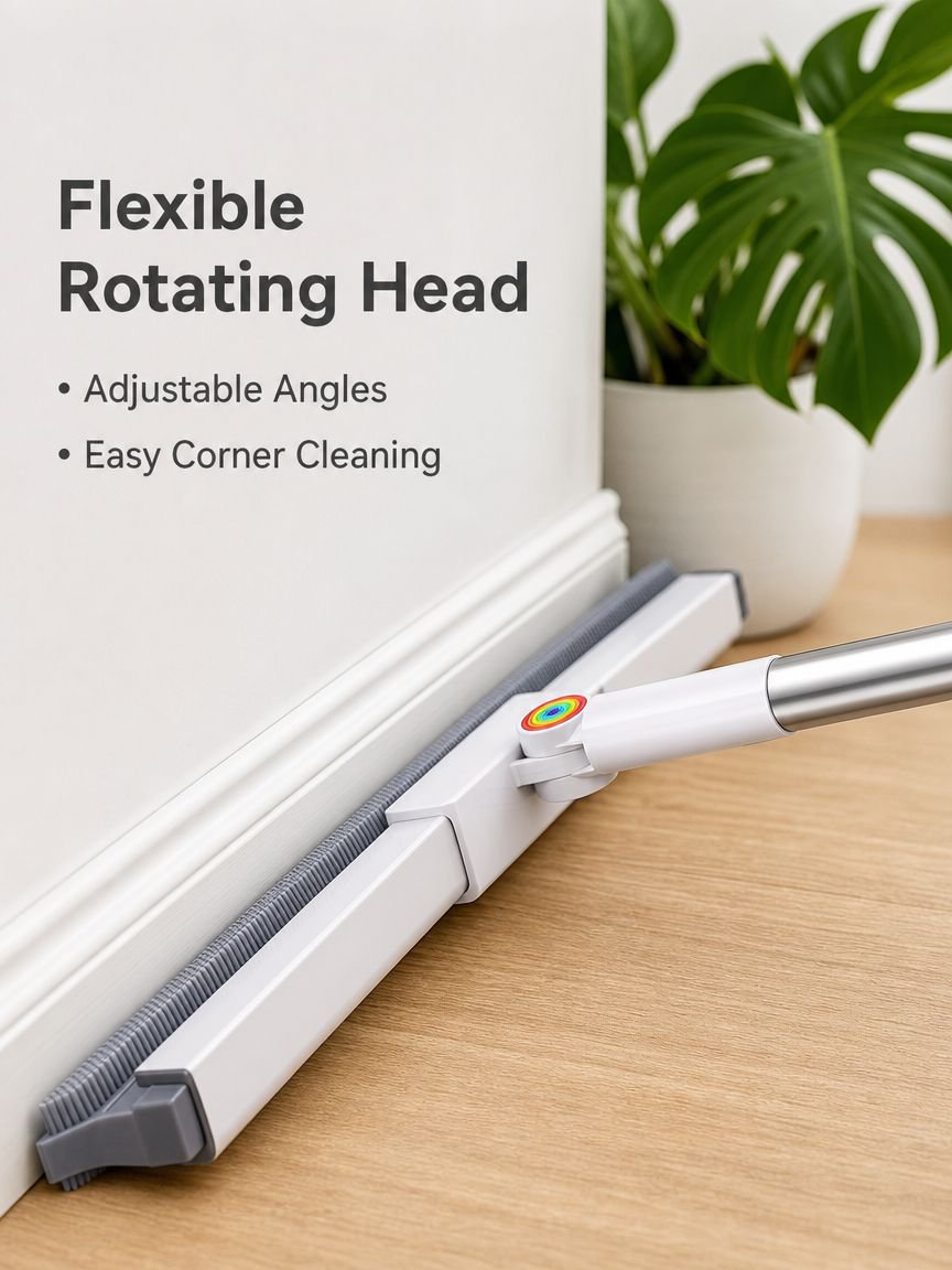 Magic Silicone Upgraded DoubleSided Bathroom Wiper Floor MultiUse Adjustable Broom